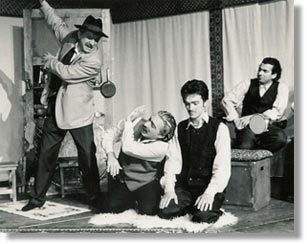 Arkadas Theatre performing the Turkish Experience in Germany on stage London, 1997 